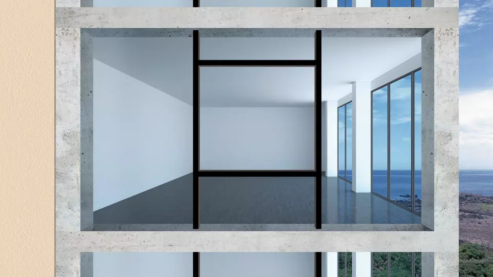 Saint-Gobain Façade Infill System Single Stud Frame - Direct Render ...